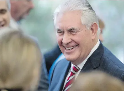  ?? ANDREW HARNIK/THE ASSOCIATED PRESS ?? U.S. Secretary of State Rex Tillerson was praised as showing “a lot of support for the oil and gas industry.”