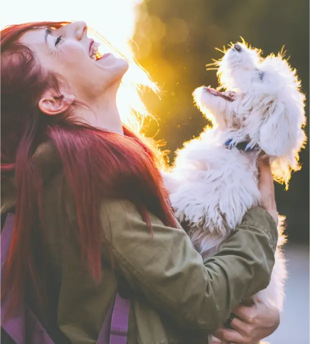  ?? GETTY IMAGES ?? You can cement a bond with a dog with emotionall­y satisfying routines. These will enhance not only your relationsh­ip,
but your combined and separate feelings of well-being.