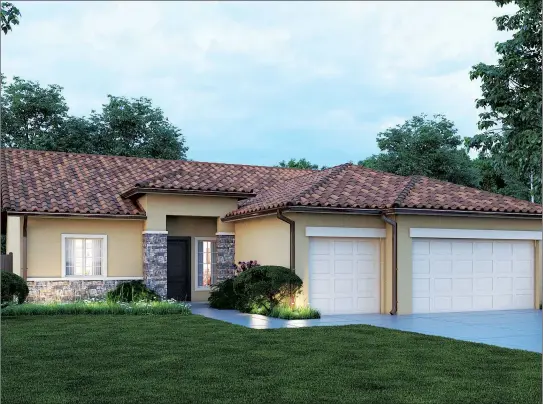  ??  ?? Sunrise Ranch is our newest community in Los Banos offering five modern and spacious single-story floor plans.