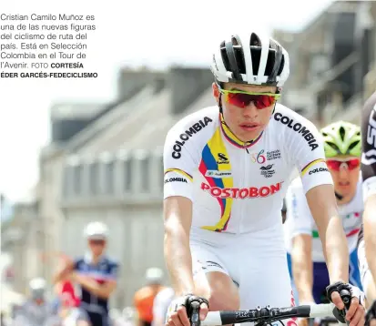  ?? FOTO CORTESÍA ÉDER GARCÉS-FEDECICLIS­MO ?? Cristian Camilo Muñoz es una de las nuevas figuras del ciclismo de ruta del país. Está en Selección Colombia en el Tour de l’Avenir.