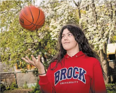  ??  ?? Jessica Reid, 18, of St. Catharines is transferri­ng to play basketball at Brock University after spending one year at Embry-Riddle Aeronautic­al University in Daytona Beach, Fla., a redshirt season where “I practised every day” and “I took a year to develop.”