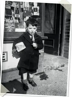  ??  ?? ABOVE RIGHT With apples on ration, this lad enjoys a toffee carrot instead