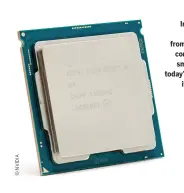  ??  ?? Intel’s Core i9-9900K from 2018 was considerab­ly smaller than today’s 11th-gen i9-11900K.