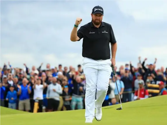  ?? (Getty) ?? The Irishman celebrates during a historic round