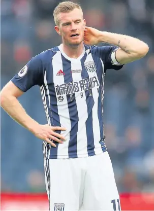  ??  ?? > Chris Brunt has triggered a one-year contract extension at The Hawthorns