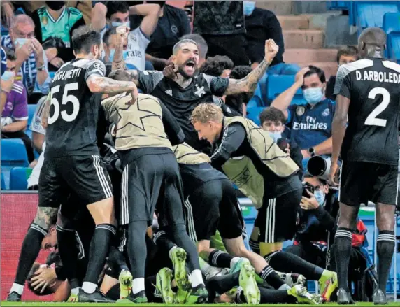  ?? ?? La victoria del Sheriff Tiraspol en el Bernabéu en la pasada Champions se considera una de las mayores gestas de la historia de la competició­n.