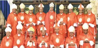  ?? ARCHIVO ?? Obispos de la Conferenci­a del Episcopado Dominicano.