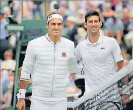  ??  ?? Novak Djokovic can match Roger Federer’s record of 20 Grand Slams if he wins the Wimbledon.