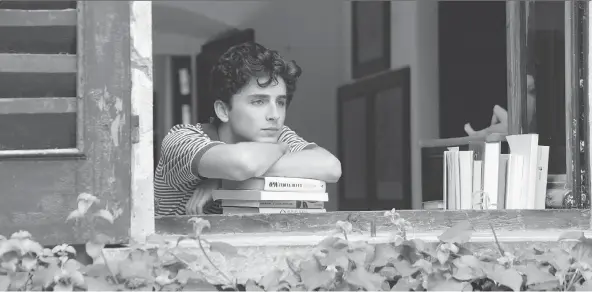  ?? SONY PICTURES ?? Timothée Chalamet stars in Call Me by Your Name, a romantic and lush coming-of-age story that’s not afraid to attach itself to highbrow culture in order to tell a universal tale.