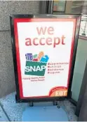  ?? RICHARD B. LEVINE /SIPA USA ?? The Trump administra­tion has taken steps to reduce the food stamp program, also known as SNAP.