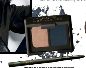  ??  ?? What’s the theme behind the Charlotte Gainsbourg for Nars collection? The stuff I need in my bag, what I hope to buy, and my favourite colours: army green, dark grey and dark blue.