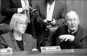  ?? ALEX BRANDON/AP ?? Sens. Patty Murray, D-Wash., left, and Lamar Alexander, R-Tenn., have discussed ways to stabilize ACA markets.