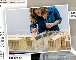  ?? ?? PALACE OF VERSAILLES: Emily works on 6ft x 4ft replica commission­ed by the British Museum and big enough to feed 750 people