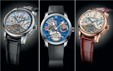  ??  ?? Double Tourbillon Original watch series by Greubel Forsey.