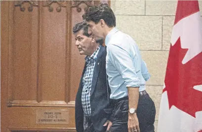  ?? FRED CHARTRAND THE CANADIAN PRESS ?? Unifor national president Jerry Dias urged Prime Minister Justin Trudeau yesterday to fight the shutdown of GM’s Oshawa plant.