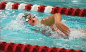  ?? AUSTIN HERTZOG - DIGITAL FIRST MEDIA ?? Boyertown’s Cara Megill competes in the 500 freestyle.