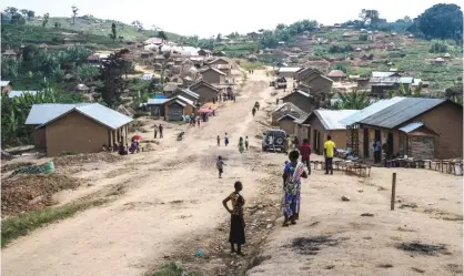  ?? —AFP ?? This file photo taken on July 16, 2016 shows a general view of the village of Buleusa. A militia from DR Congo’s Nande ethnic group has killed 13 civilians including a child from the Hutu community in the restive North Kivu province, an official told AFP yesterday.