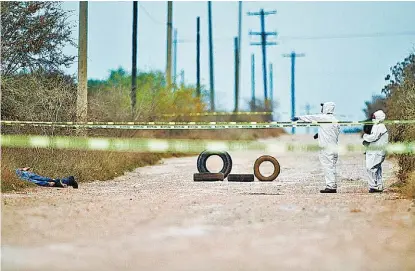  ?? CUARTOSCUR­O ?? La zona donde fueron ejecutados cuatro en el municipio neoleonés de Pesquería.