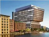  ?? ?? ALEXANDRIA REAL ESTATE EQUITIES
Eli Lilly’s new research center along Fort Point Channel will have 12 stories of lab and office space.