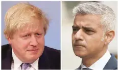  ?? Reuters ?? Britain’s Foreign Secretary Boris Johnson and London Mayor Sadiq Khan. —