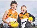  ?? ?? Giants siblings Josh and Phoebe Rawson