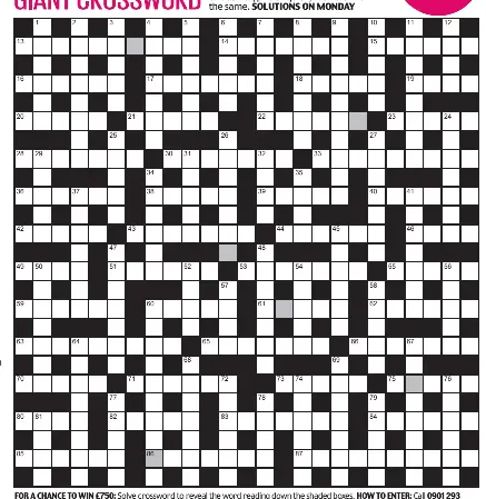 CRYPTIC CLUES THE GIANT CROSSWORD - PressReader