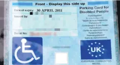  ??  ?? A total of 46,691 Blue Badge permits were issued last year