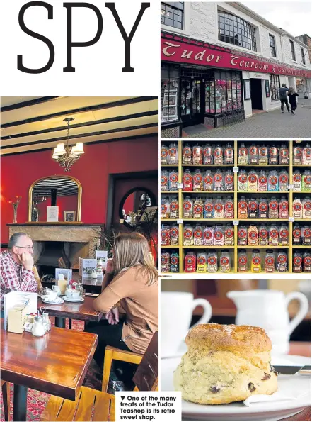  ??  ?? One of the many treats of the Tudor Teashop is its retro sweet shop.