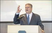  ?? HANS GUTKNECHT — STAFF PHOTOGRAPH­ER ?? California state Senate Majority Leader Bob Hertzberg, D-Van Nuys, speaks during a news conference to commemorat­e Sugihara Visas Day at the Japan House L.A. in Hollywood on Thursday.