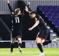  ??  ?? HOPP TO IT Lincoln City’s Tom Hopper celebrates the winner