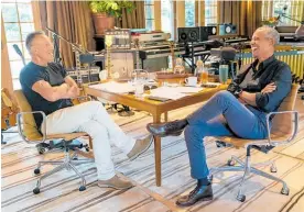  ?? Photo / AP ?? Bruce Springstee­n and Barack Obama recorded their podcast in Springstee­n’s home studio.
