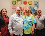  ?? Courtesy of GHBA ?? From left are Aimee Bertrand, GHBA CEO; Delbert Rice and Amey Rice, Benefit home buyers; and Scott Merovitch, Chesmar city president at the closing of the 2021 GHBA Chesmar Benefit home on May 21.