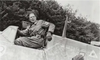  ??  ?? ■ Alexander von Winterfeld­t, the Second World War fighter pilot. He seen here in ‘Yellow 4’ of 3./JG2. (Chris Goss)