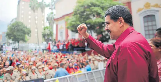  ?? AFP ?? Elecciones. El presidente Nicolás Maduro intenta obtener un respiro para poder destinar fondos a la campaña electoral del año próximo.