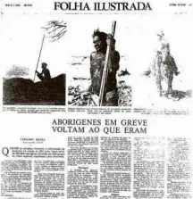  ??  ?? Ilustrada de 10/12/1968 trouxe texto que hoje estaria em Mundo (acima) e entrevista com Rogério Sganzerla