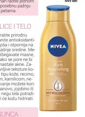  ??  ?? „Nivea“mleko za telo za intenzivnu hidratacij­u,
449 din