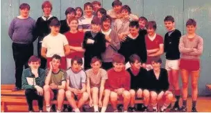  ??  ?? Students at Christ The King high school in Southport around 1982