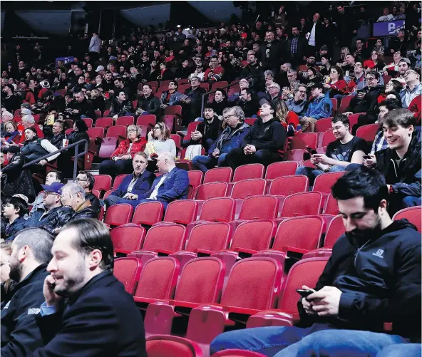  ?? ALLEN MCINNIS ?? It seemed unthinkabl­e not so long ago that there would be a swath of empty seats at the Bell Centre, which was the case again Tuesday night. The bigger danger for the Montreal Canadiens is that the fans stop caring.