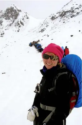  ?? PHOTO: CONTRIBUTE­D ?? Heather McNeice in the cold, rugged landscapes of Bhutan.