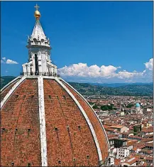 ?? Rick Steves’ Europe/DOMINIC ARIZONA BONUCCELLI ?? The top of Florence’s famous dome is encircled by a tiny terrace that rewards climbers with fine views over the city.