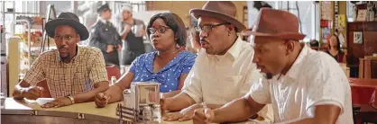  ?? Opera in the Heights ?? “Unsung Activist,” a film by Opera in the Heights, tells the story of Eldrewey Stearnes, who played a key role in desegregat­ing Houston in the early 1960s. Steve Wallace, second from right, wrote and stars in the film.