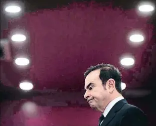  ?? FRED DUFOUR / AFP ?? Carlos Ghosn aparecerá hoy por primera vez en público