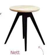  ?? Kr 4998. ?? Rundt krakk med sorte ben. Nett og lettplasse­rt. Fra H&amp;M Home.