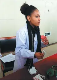  ?? MELANIE PETERS / FOR CHINA DAILY ?? Badrah Said Ali, 26, from Madagascar, is one of the African students awarded scholarshi­ps at Nanjing University of Chinese Medicine.