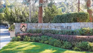  ?? Katie Falkenberg Los Angeles Times ?? HARVARD-WESTLAKE School said it will “provide any informatio­n that authoritie­s request”in fraud probe.