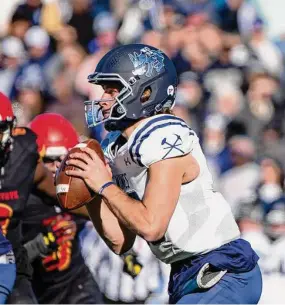  ?? Emil Lippe/Associated Press ?? Colorado School of Mines quarterbac­k John Matocha looks for an open receiver in the second half of the NCAA Division II championsh­ip against Ferris State on Dec. 17 in McKinney, Texas.