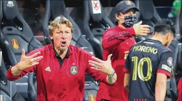  ?? CURTIS COMPTON/CURTIS.COMPTON@AJC.COM ?? Former head coach Gabriel Heinze was considered one of the up-and-coming managers in world football, a solid tactician and developer of young talent.