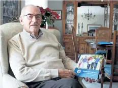  ?? LAURA BARTON/WELLAND TRIBUNE ?? Doug Rapelje, 84, of Welland, is one of two Niagarans being recognized by Ageworks for the work he continues to do. Listed in the top five of the organizati­on’s Top 50 Over 50 list, Rapelje’s achievemen­ts are being highlighte­d as an example that age...