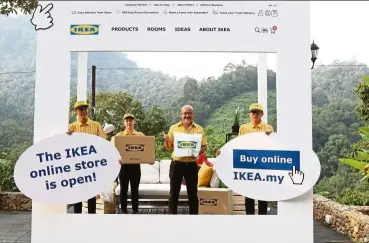  ??  ?? Jansen (second from right) and staff at the launch of the Ikea online store. — Photos: AZLINA ABDULLAH/The Star