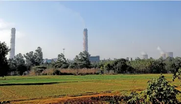 ?? (AFP) ?? The National Thermal Power Corporatio­n coal plant in Dadri as seen from Uncha Amirpur village on Thursday